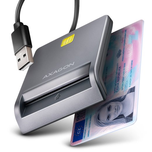 AXAGON Compact desktop USB contact Smart