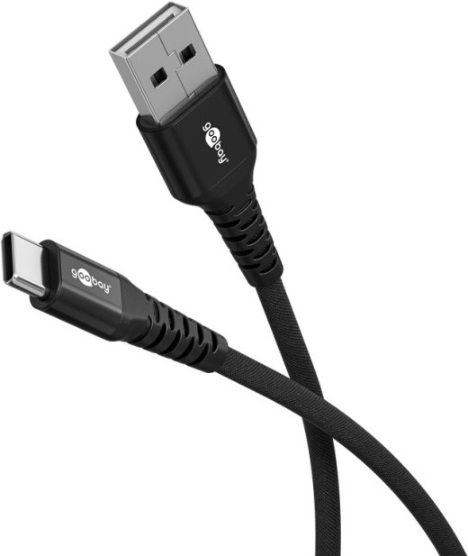 Goobay USB-C to USB-A Supersoft Textile