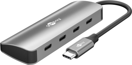 Goobay Slim 4-Port USB-Hub, USB-C auf