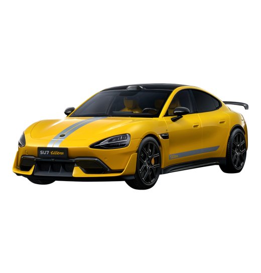 Xiaomi SU7 Ultra 1:18 Die-cast Model Car Lightning Yellow Zinc alloy, ABS, SAN, PVC
