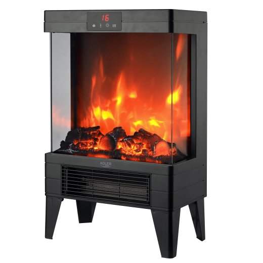 Adler LED electric fireplace with remote