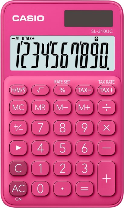 CAI CASIO SL-310UC-RD red pocket calculator