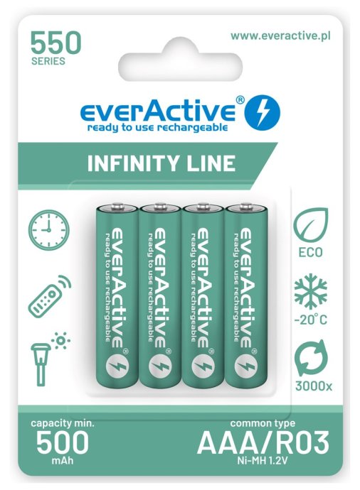 EAV Rechargeable batteries everActive Ni-MH R03