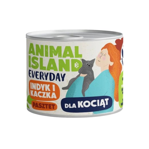 Animal Island Everyday Turkey and duck wet cat food 185g