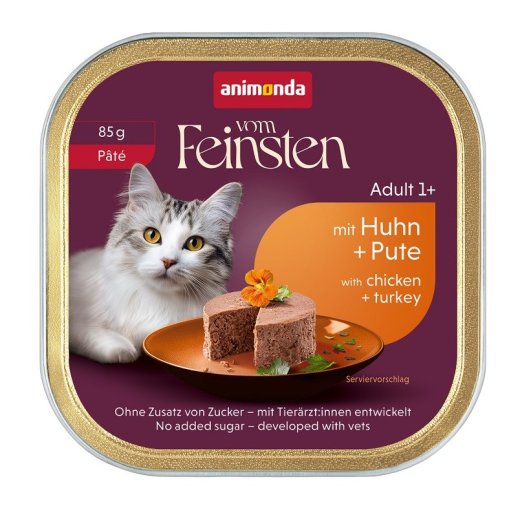 ANIMONDA Vom Feinsten Adult Pâté Chicken and turkey - wet cat food - 85g
