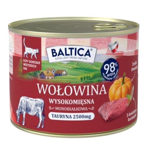 Baltica Regional Flavors Beef with Liver Wet Cat Food - 185g