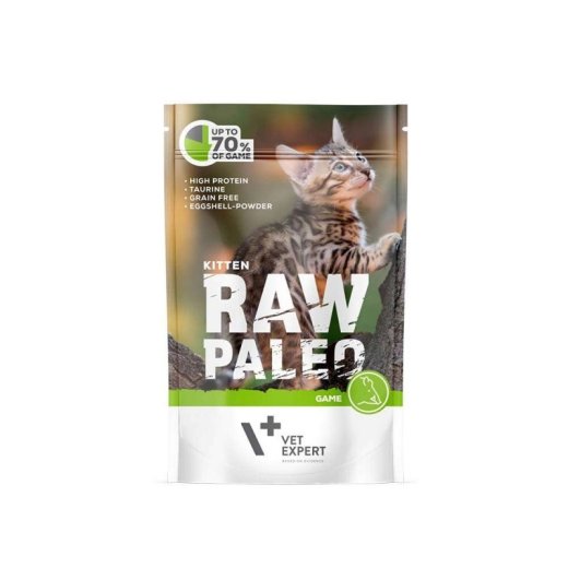 VETEXPERT Raw Paleo Kitten Cat Venison Wet Food for Kittens - 100g