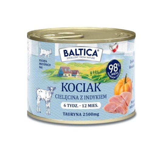 BALTICA Flavors of the Regions Kitten Veal with turkey wet cat food - 185g