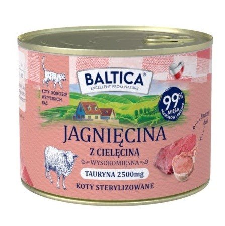 Lamb with veal - wet cat food - 185g
