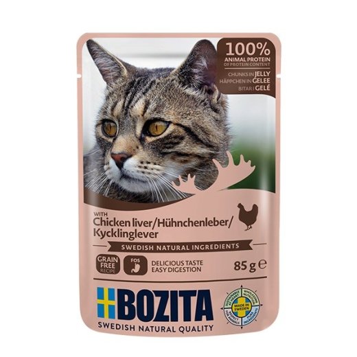 Bozita Chicken Liver Chunks in Jelly Wet Cat Food - 85g