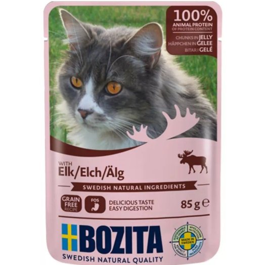 Bozita Elk Chunks in Jelly Wet Cat Food - 85g