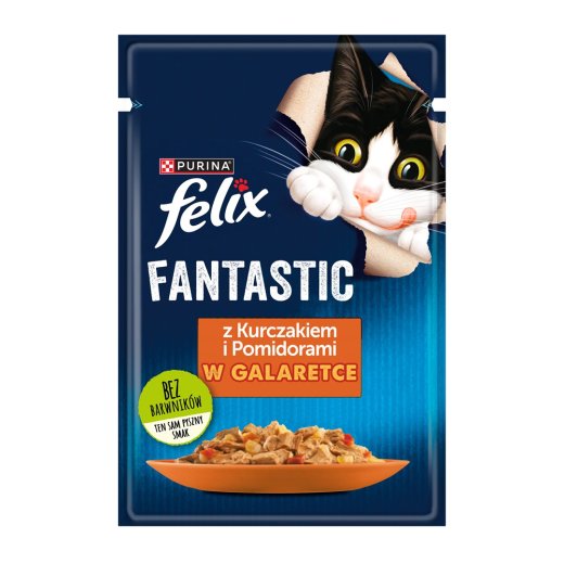 Felix Fantastic Chicken and Tomato Wet Cat Food 85 g