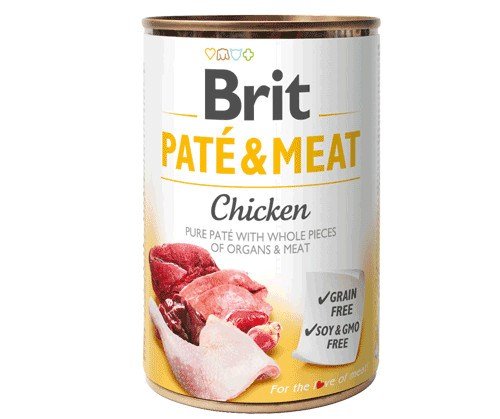BRIT Paté & Meat with Chicken Wet Dog Food - 400g