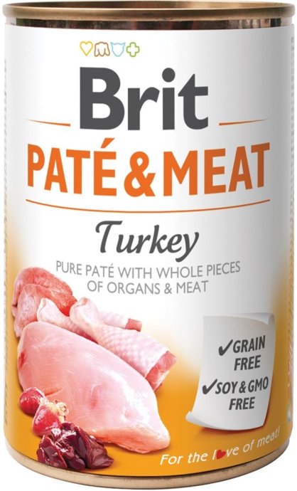 BRIT Paté & Meat with Turkey wet dog food 400g