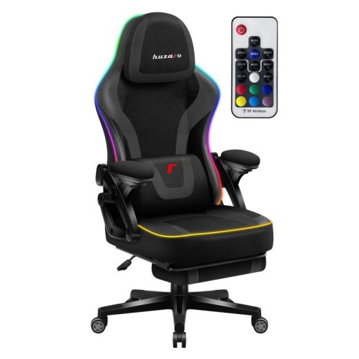 HUZ RGB Black Mesh gaming chair