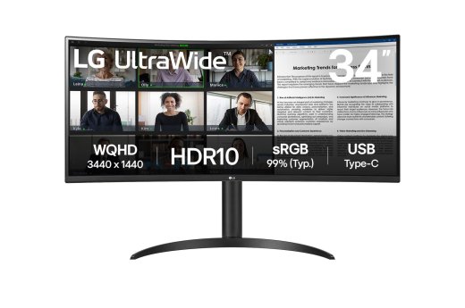 LG- LG 34WR50QK-B 34-inch Wide Quad