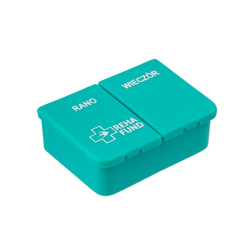 One-Day Pill Organizer for 2 Doses RF-350 REHAFUND, Turquoise