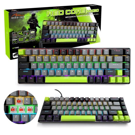 MED Mechanical keyboard 60% RED CORE
