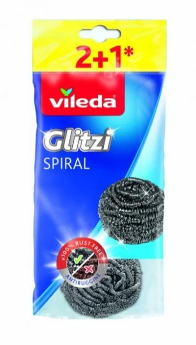 VI1 Vileda Glitzi Spiral Steel Scrubbers