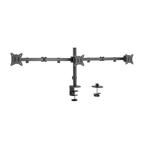 Gembird MA-D3-01 Adjustable desk 3-display mounting