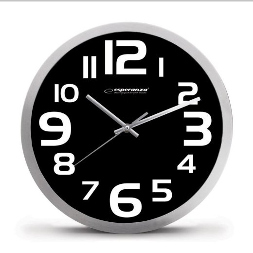 Esperanza EHC013K Wall Clock Zurich Black