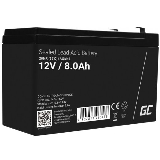 GCE Green Cell AGM46 industrial rechargeable