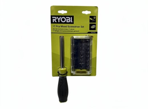 Ryobi RSD17PCS Screwdriver with 17-Piece Bit Set