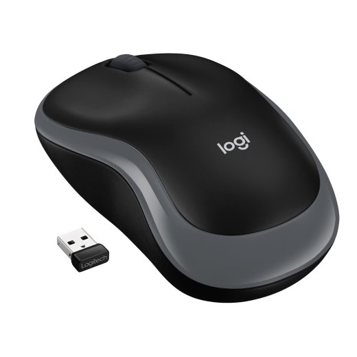 MOUSE USB OPTICAL WRL M185/GREY 910-002238