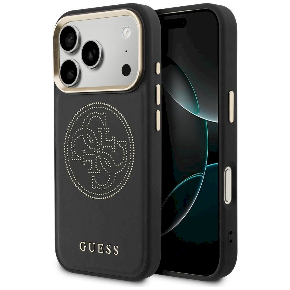 Guess Perforated 4G MagSafe üksus iPhone 17 Pro jaoks / must