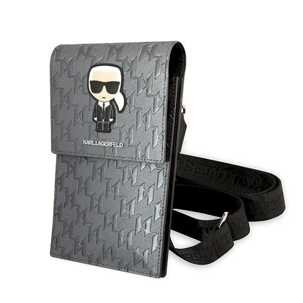 Karl Lagerfeld Ikonik Karl monogramm patch käekott / hõbedane