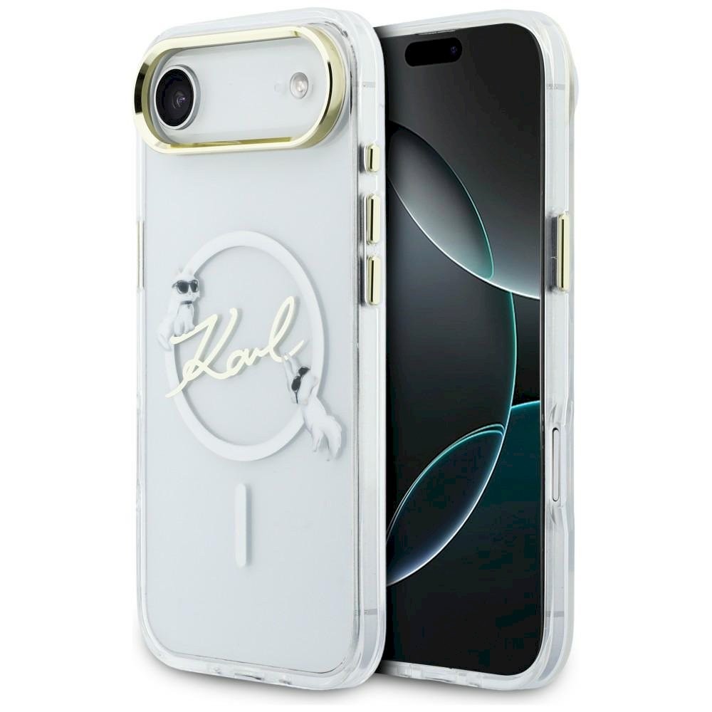 Karl Lagerfeld IML Choupettes Karl Script Logo MagSafe kaitseümbris iPhone Air jaoks / roosa