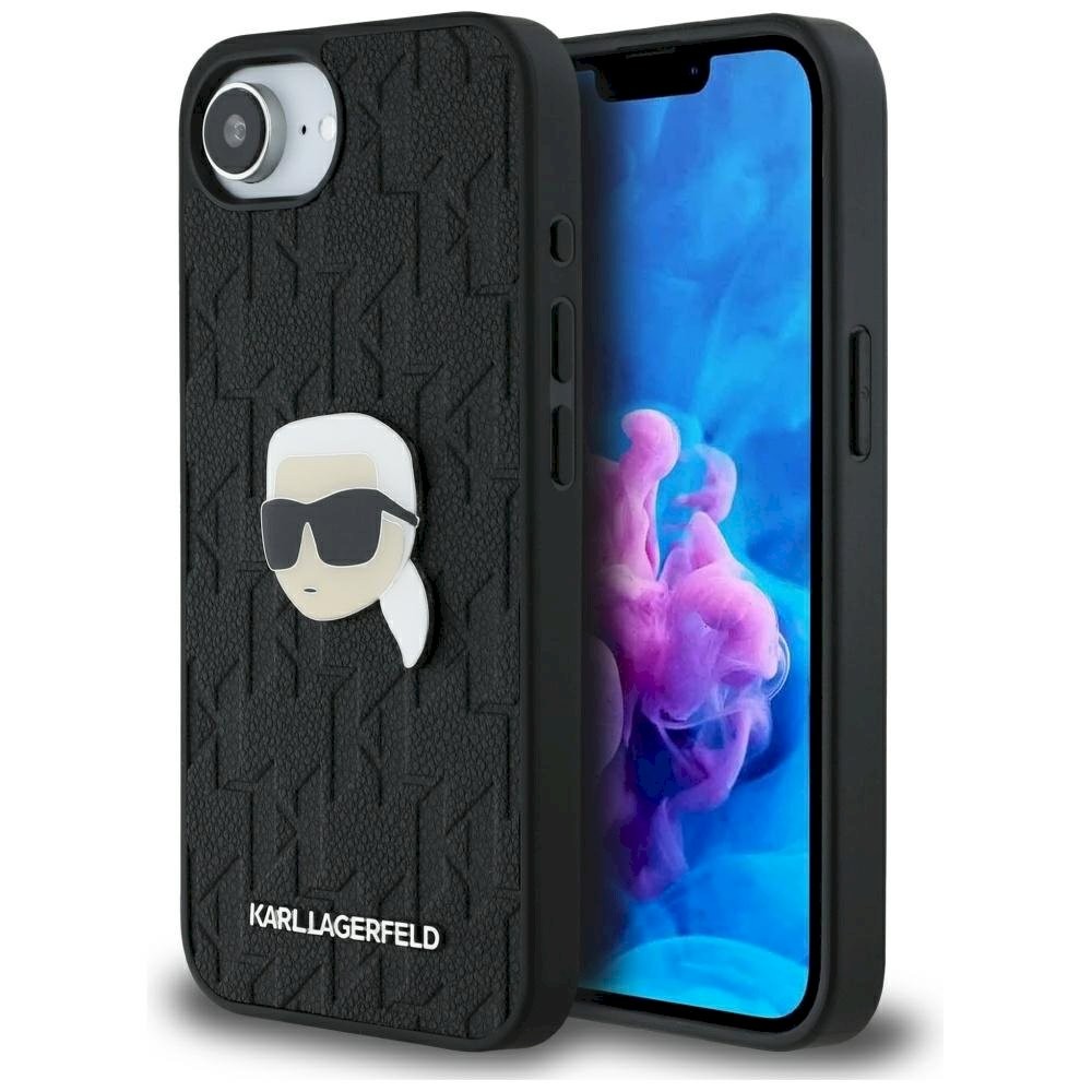 Karl Lagerfeld Monogram Karl Head Pin Case iPhone 16e / 17e jaoks / must