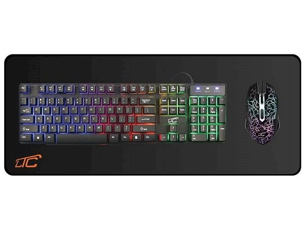 Lamex LXKM203 LTC 3in1 Gaming Computer Set - Mouse, Keyboard, Mouse Pad