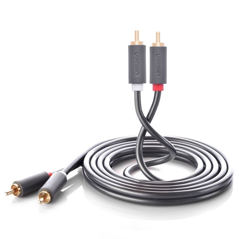 UGREEN AV104 Kaabel 2xRCA mees - 2xRCA mees 1m / must
