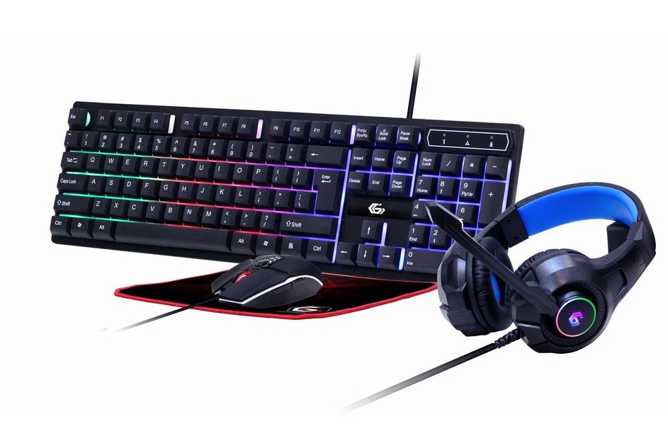 Gembird Phantom apšviečiamas žaidimų rinkinys 4in1