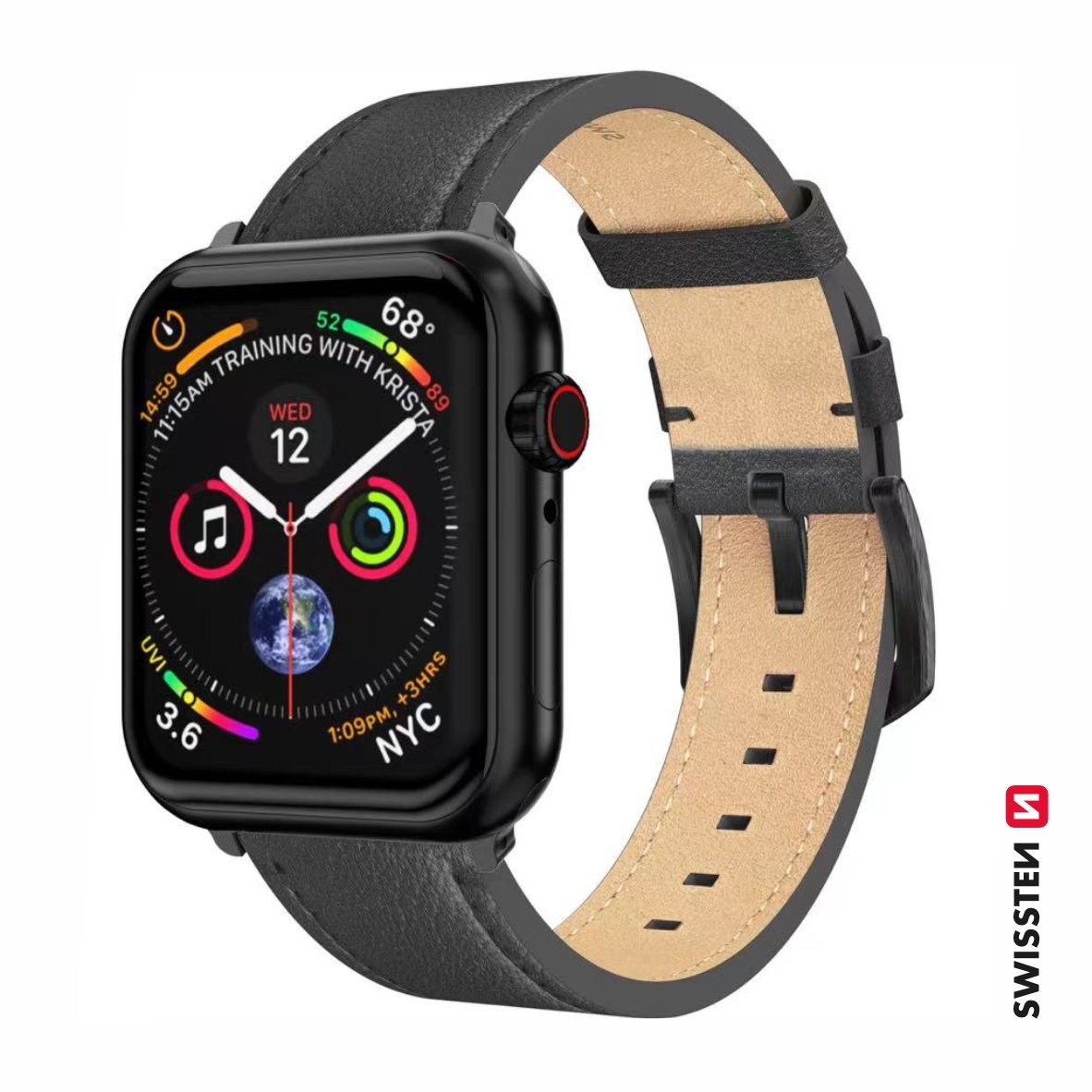 Swissten nahkrihm Apple Watch 42 / 44 / 45 / 49mm jaoks