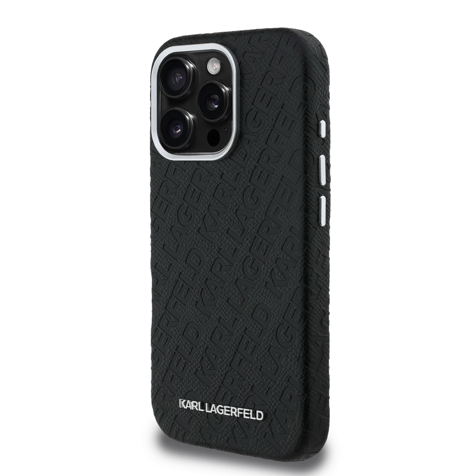 Karl Lagerfeld Grained PU Repeated Logo MagSafe ümbris Apple iPhone 16 Pro jaoks