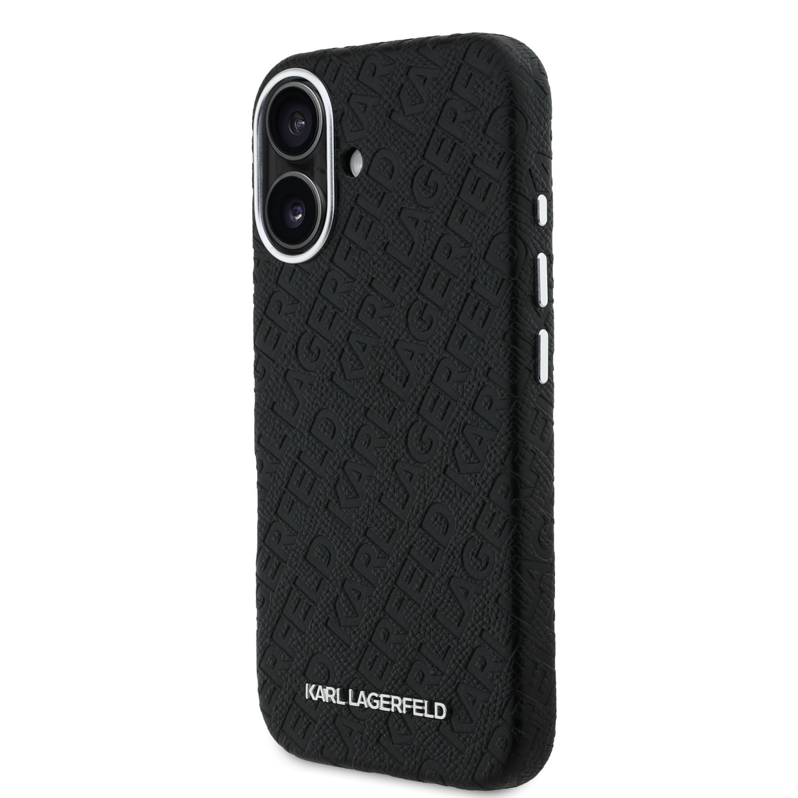 Karl Lagerfeld Grained PU Repeated Logo MagSafe ümbris Apple iPhone 16 jaoks