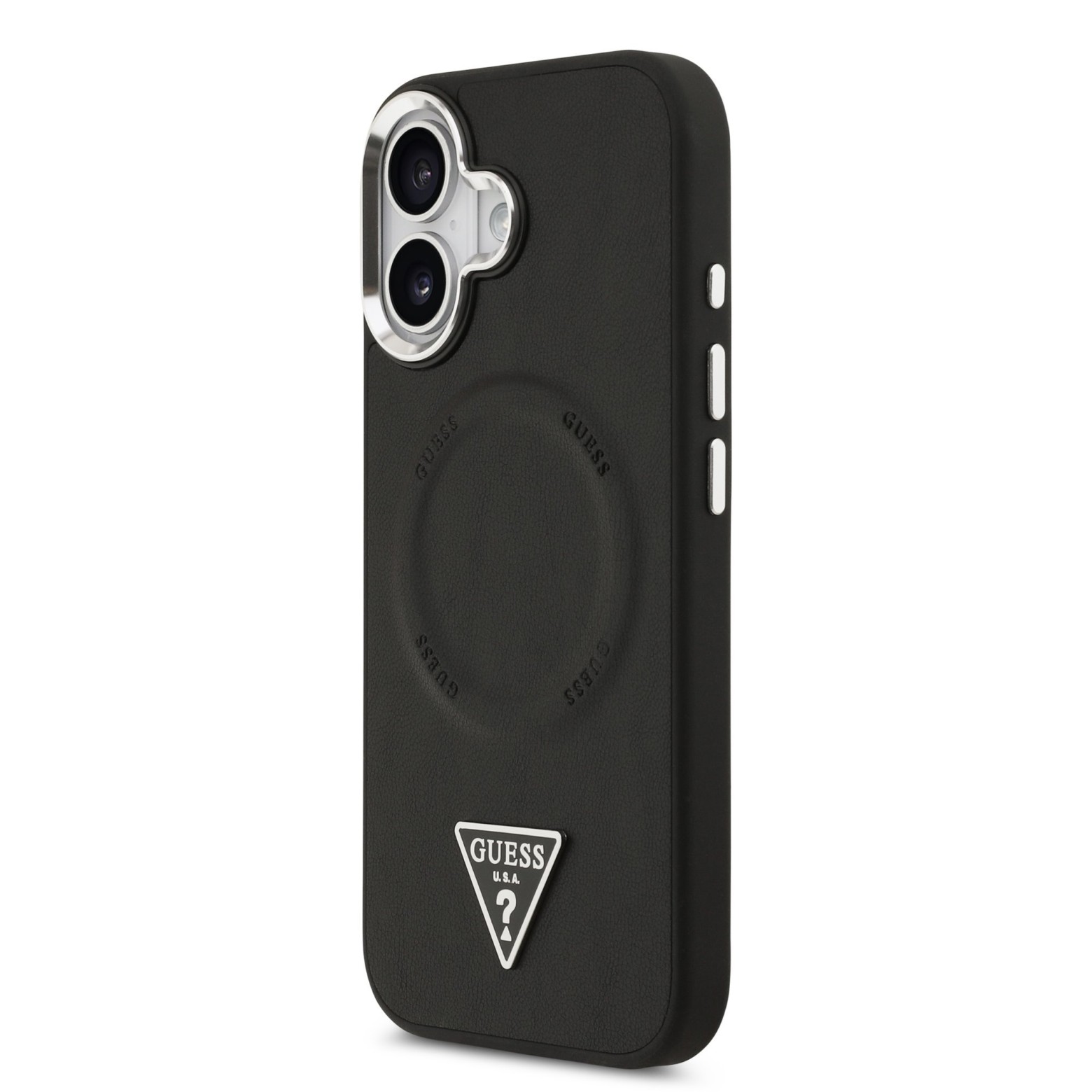 Guess PU Nahast Triangle Logo MagSafe Kaitseümbris Apple iPhone 17 jaoks