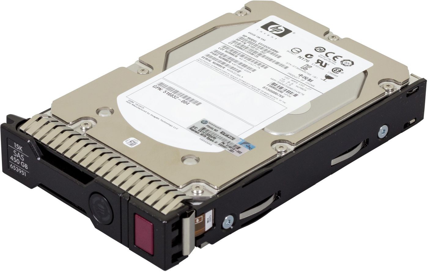 450GB 6G SAS 15K 3.5in SC ENT 653951-001, 3.5", 450