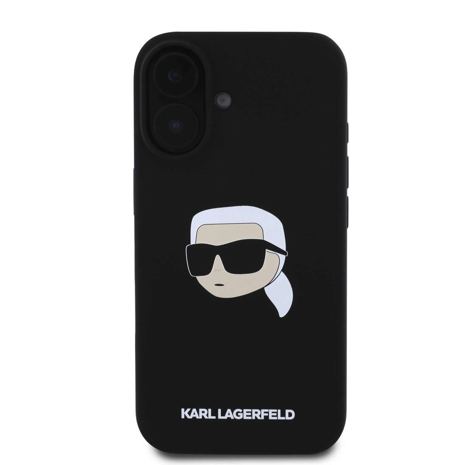 Karl Lagerfeld Liquid Silicone Karl Head MagSafe ümbris iPhone 16 jaoks / must