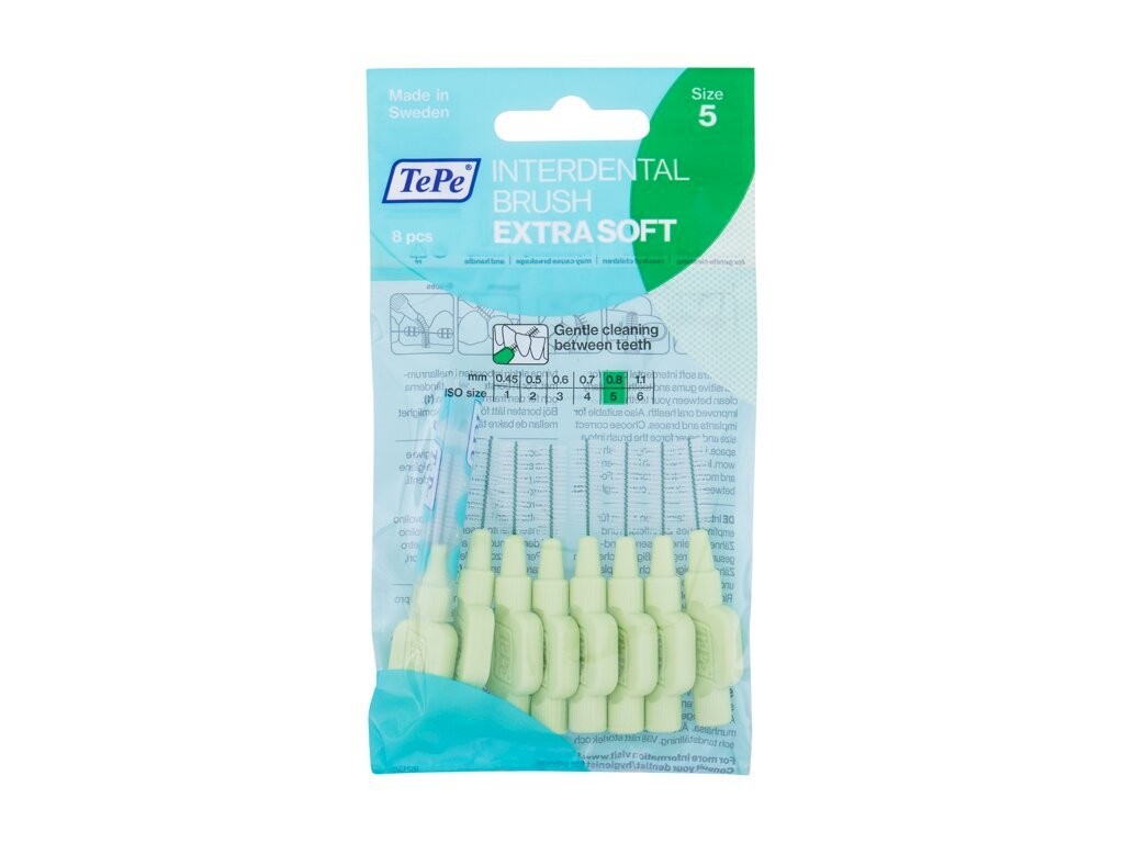 TePe Extra Soft interdentaalne harjake 8tk / 0,8 mm