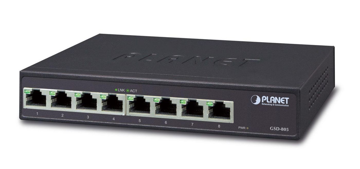 8-Port 1000Base-T Desktop Gigabit Ethernet Switch