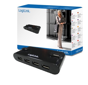 Logilink USB 2.0 Hub-4 port valge toiteadapteriga