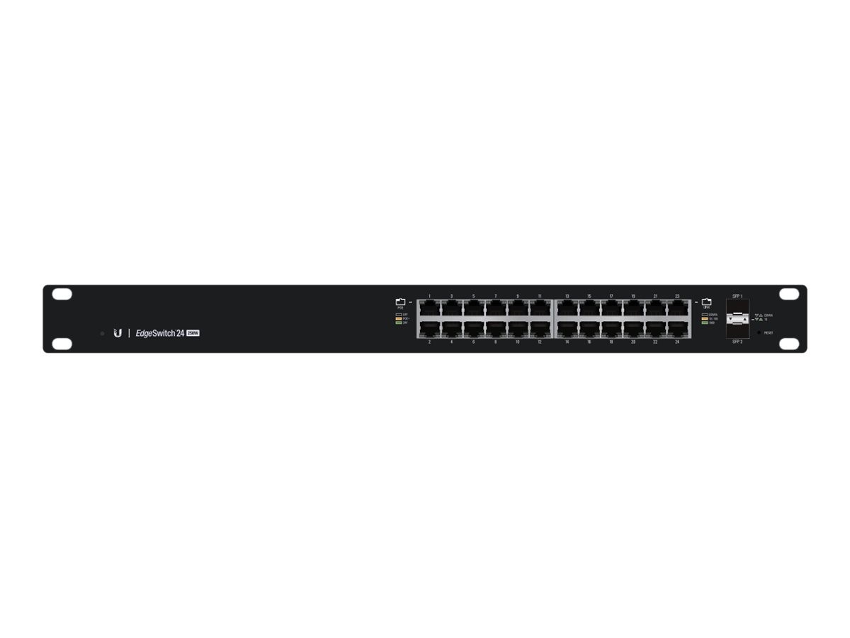 Ubiquiti lülitik ES-24-250W veebihaldatava Rackmountable Gigabit Ethernet (vask) portide kogus 24 SFP portide kogus 2 12 kuud