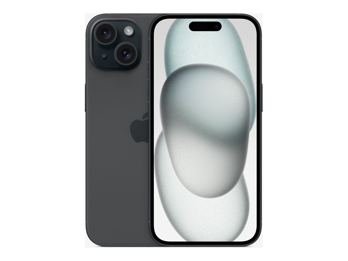 Apple iPhone 15 juoda 6.1 " Super Retina XDR 2556 x 1179 pikseliai A16 Bionic vidinė RAM 6 128 4G pagrindinės kameros raiška 48+12 MP antrinės kame...