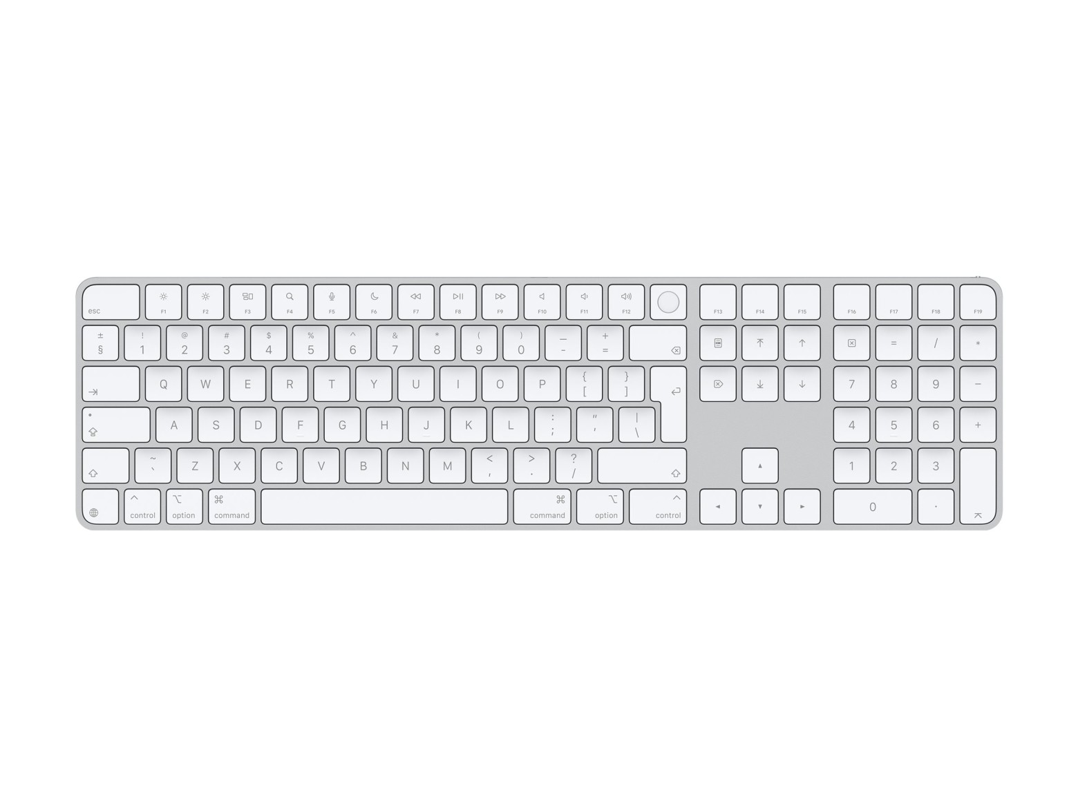 Apple Magic Keyboard with Touch ID and Numeric Keypad Keyboard Wireless English White
