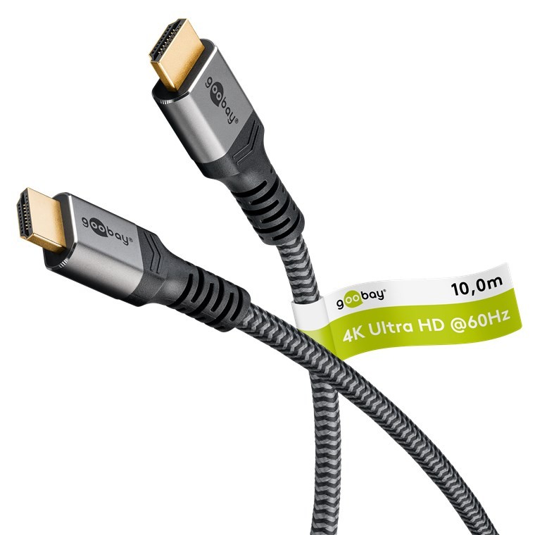 Goobay kõrge kiirusega HDMI kaabel koos Ethernet 10m hall