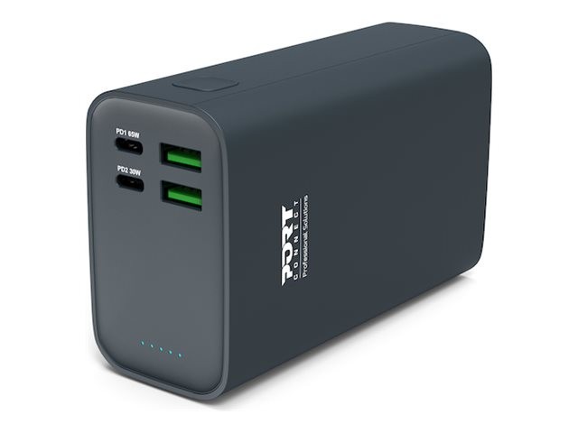 PORT CONNECT Väline USB-C akutarkus PD 26800 mAh Sinine