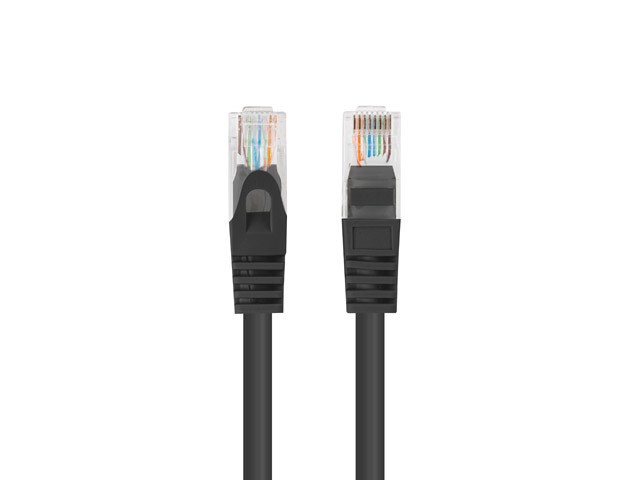 PCU6-20CC-0025-BK Lanberg Patchcord CAT.6 UTP 0.25M fluke passed 10-komplekti, Must